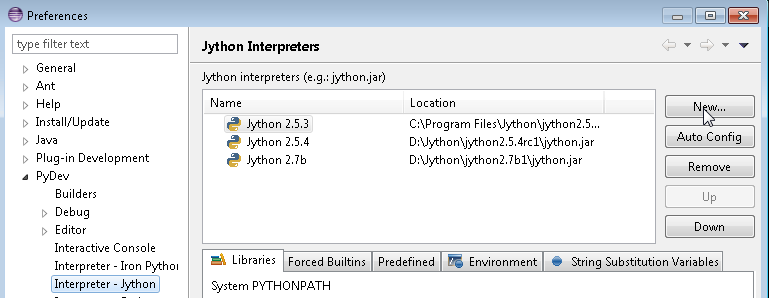 Eclipse Create Jython Interpreter