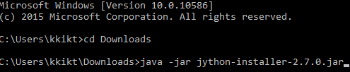 Jython Command Line Installer
