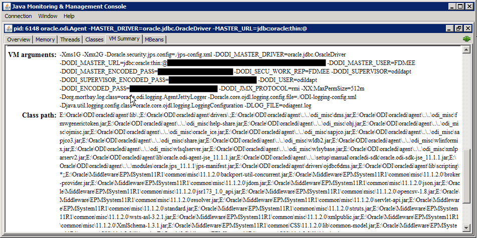 JConsole VM Arguments